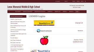 LMMHS Logins – Lenox Memorial Middle & High School