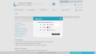 Frequently Asked Questions | Lenstore.co.uk