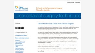 Virtual textbook on LenSx laser cataract surgery :: Lewis Levitz Laser ...