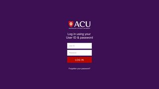 User Login - ACU (Australian Catholic University)