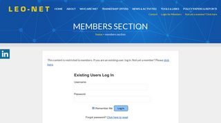 Members section - LEO-NET