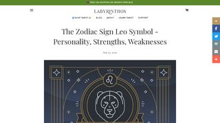 The Zodiac Sign Leo Symbol - Personality, Strengths, Weaknesses ...