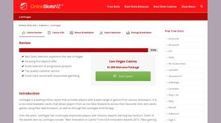 LeoVegas | Online Slots NZ