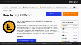 How to Buy LEOcoin - Coinsquare