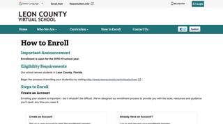 How to Enroll | Leon County Virtual School - K12.com