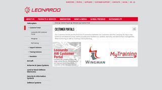 customer portals - Leonardo - Aerospace, Defence and Security