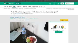 Complimentary water and fruit for Leonardo advantage club program ...