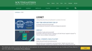 LEONet - Southeastern Louisiana University