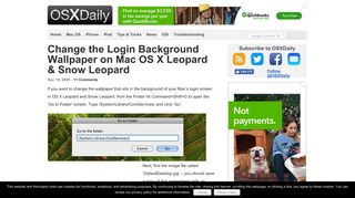 Change the Login Background Wallpaper on Mac OS X Leopard ...