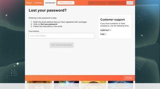 Forgotten your LeoVegas password? We're here to help