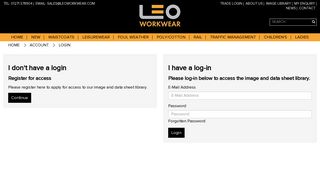 Account Login - Leo Workwear