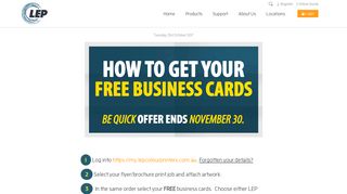 Buy Flyers, Get Free Business Cards – LEP Colour Printers