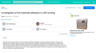 Investigation of ink-substrate adhesion in LEP printing | Request PDF