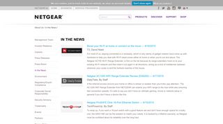 In the News | About Us | NETGEAR