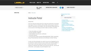Instructor Portal - Les Mills