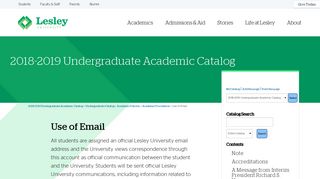 Lesley University - Use of Email