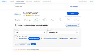 Working at Leslie's Poolmart: 159 Reviews about Pay & Benefits ...