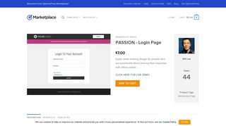 PASSION - Login Page - OptimizePress Marketplace