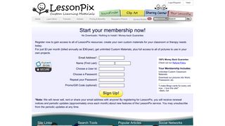 LessonPix.com - Register now for instant access