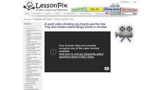 Getting Started Video - LessonPix