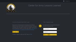 Center for Army Lessons Learned - Login Page