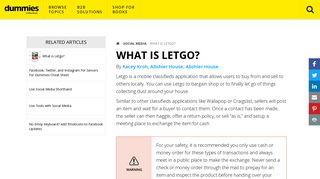 What is Letgo? - Dummies.com