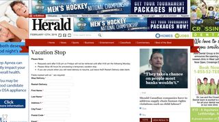 Vacation Stop - The Lethbridge Herald - News and Sports from around ...