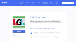 Let's Go Learn - Clever application gallery | Clever