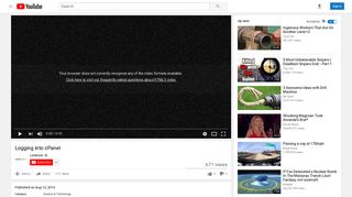 Logging into cPanel - YouTube
