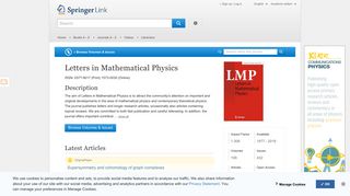 Letters in Mathematical Physics - Springer Link