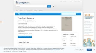 Catalysis Letters - Springer Link