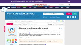Thomson Local Directories have ended - MoneySavingExpert.com Forums