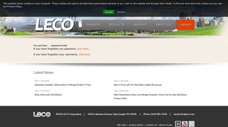 password reset - LECO Corporation