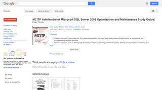 MCITP Administrator Microsoft SQL Server 2005 Optimization and ...