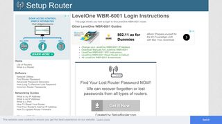 Login to LevelOne WBR-6001 Router - SetupRouter