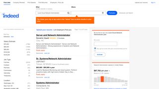 Level Cloud Network Administrator Jobs, Employment | Indeed.com