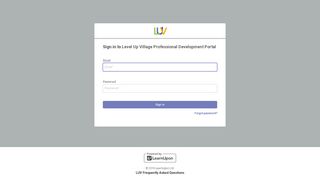 Sign in | Level Up Village Professional Development Portal