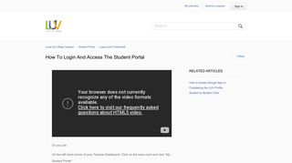 How to login and access the Student Portal – Level Up Village Support