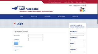 Login - Levin Associates Products - Irving Levin Associates