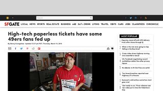 High-tech paperless tickets have some 49ers fans fed up - SFGate