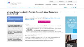 Levy Resources Bookmarklet - Library Resources Login (Remote ...