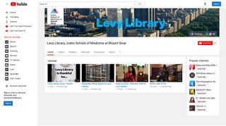 Levy Library, Icahn School of Medicine at Mount Sinai - YouTube
