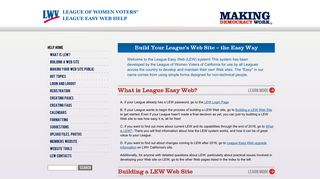 League of Women Voters League Easy Web Help