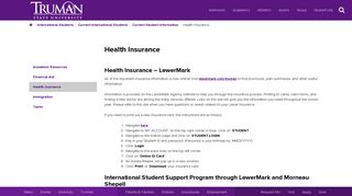 Health Insurance – Truman State University