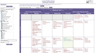 Lewes Public Library - Schedule of Events