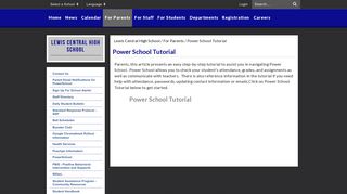 Power School Tutorial - Lewis Central High School