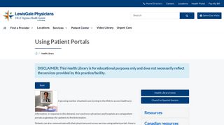 Using Patient Portals | LewisGale Physicians