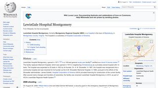 LewisGale Hospital Montgomery - Wikipedia