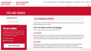 16-18 Financial Support - Lewisham Southwark College