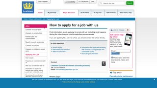 Lewisham Council - Applying for a job